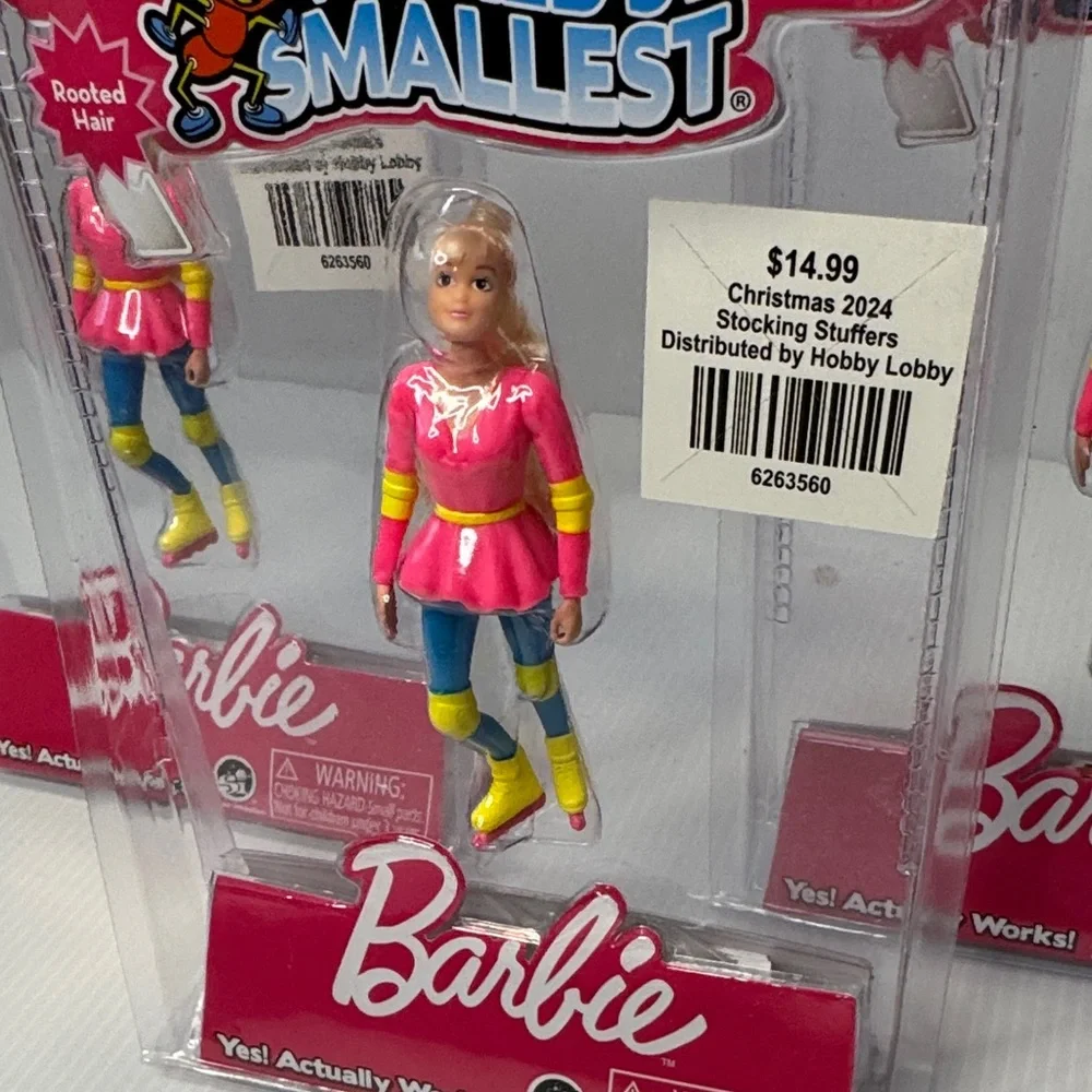 🛼 NIP. Three World’s Smallest Barbie Roller Blade Figure